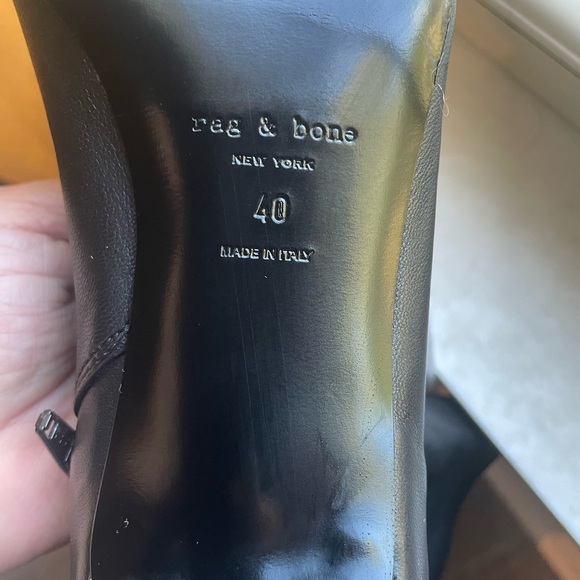 Rag & Bone Sleek Black Heeled Boots - Picture 10 of 11